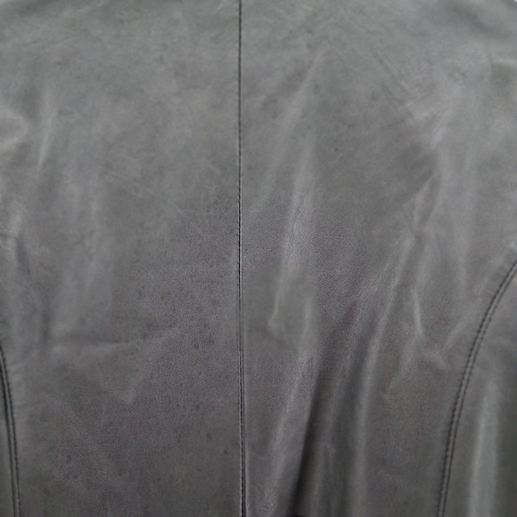 RO By Reilly Olmes Black Leather Jacket Women's Classic Zip Front L - Picture 9 of 16